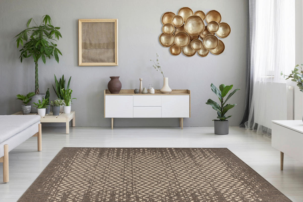 360Living Teppich Splash braun B/L: ca. 160x230 cm Splash - braun/creme (160,00/230,00cm) - 360Living