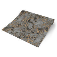 UGEPA Papiertapete Marmoroptik schwarz silber B/L: ca. 53x1005 cm Papiertapete_L798-A1 - schwarz/silber (53,00/1005,00cm) - UGEPA