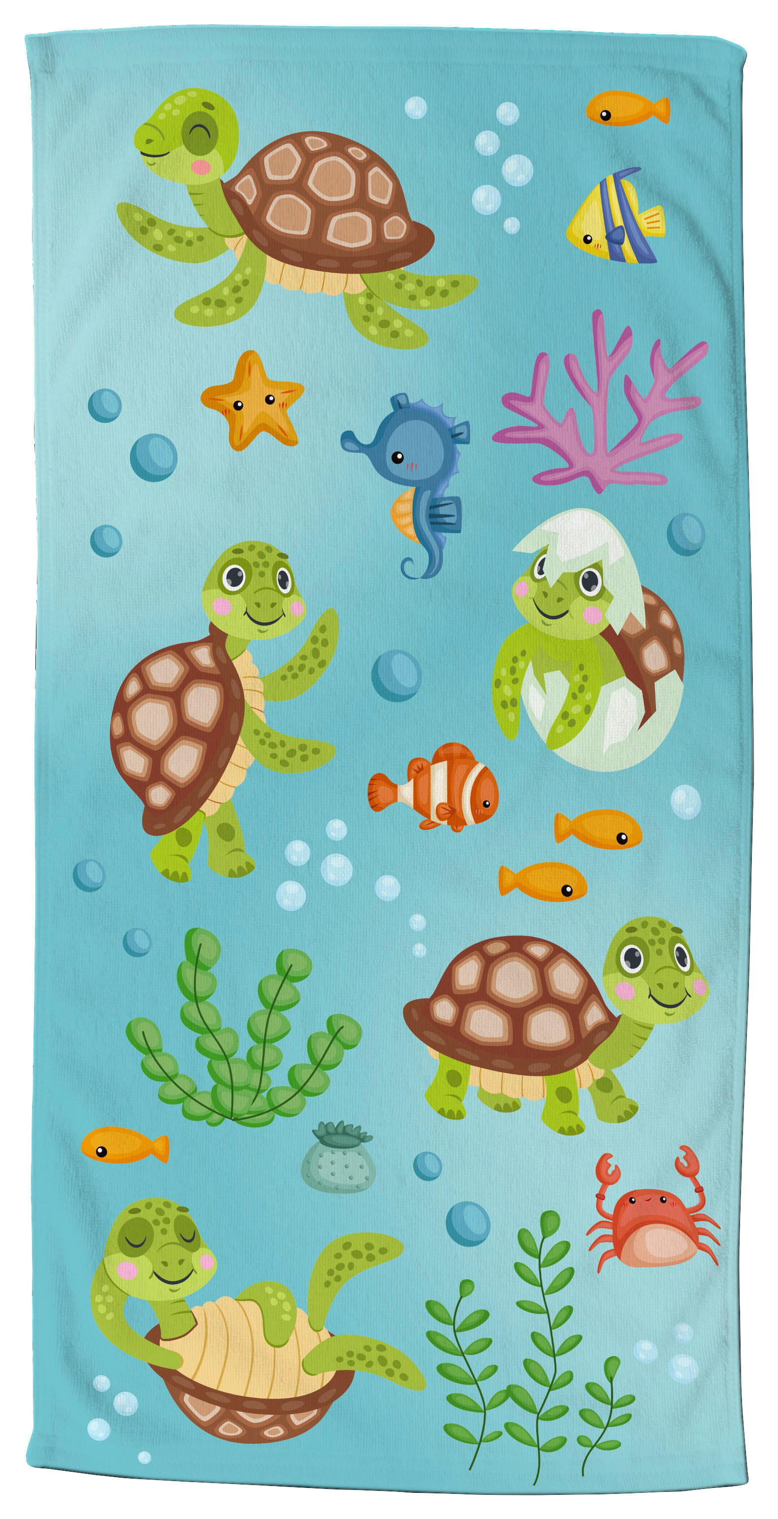 Strandtuch Turtles Multi Polyester B/L: ca. 75x150 cm günstig online kaufen