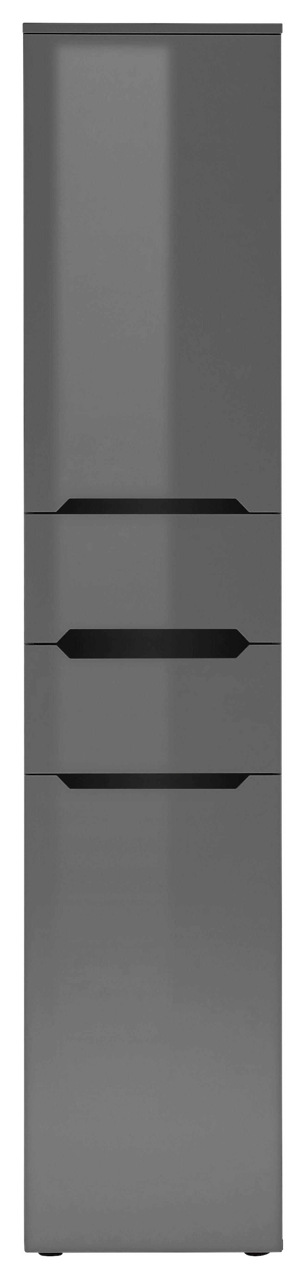 Hochschrank Ibiza anthrazit matt anthrazit Hochglanz B/H/T: ca. 40x190x30 cm Ibiza - anthrazit (40,00/190,00/30,00cm)