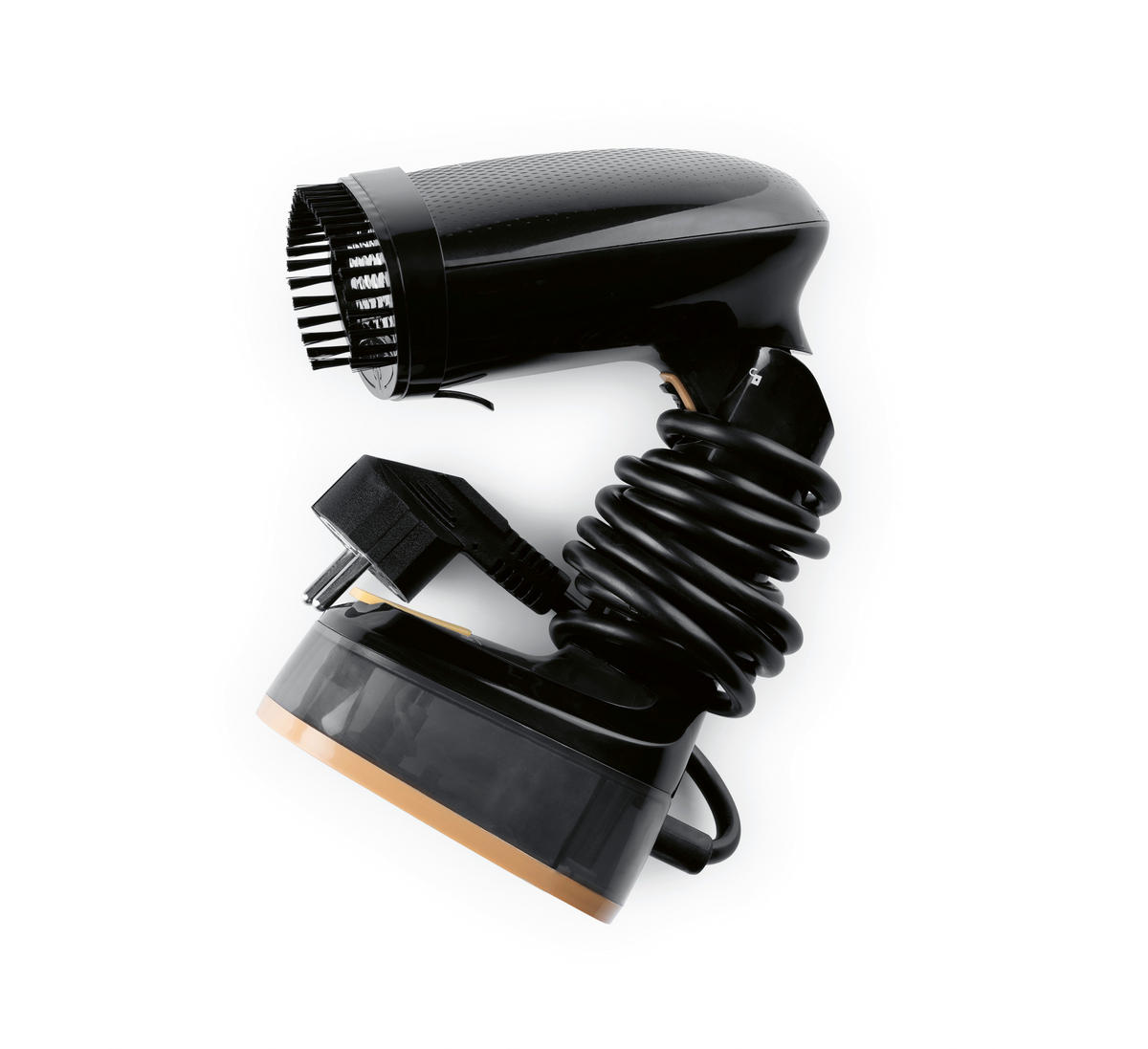 CLEANmaxx Dampfbürste 15272 schwarz Edelstahl Kunststoff B/H/L: ca. 11,5x19x16 cm Dampfbürste 15272 - schwarz (16,00/11,50/19,00cm) - CLEANmaxx