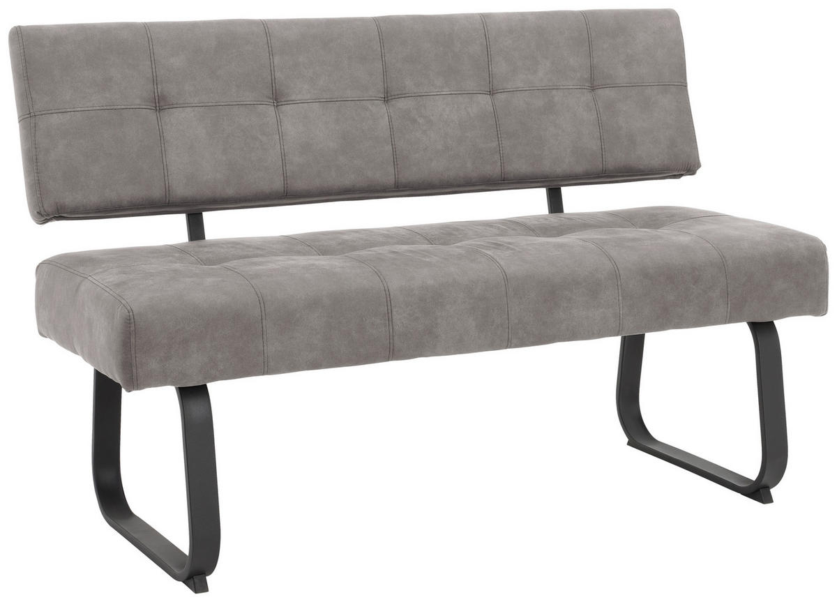 Essgruppe Luise II grau Microfaser B/H/T: ca. 160x76x80 cm Luise II - grau (160,00/76,00/80,00cm) - Hela