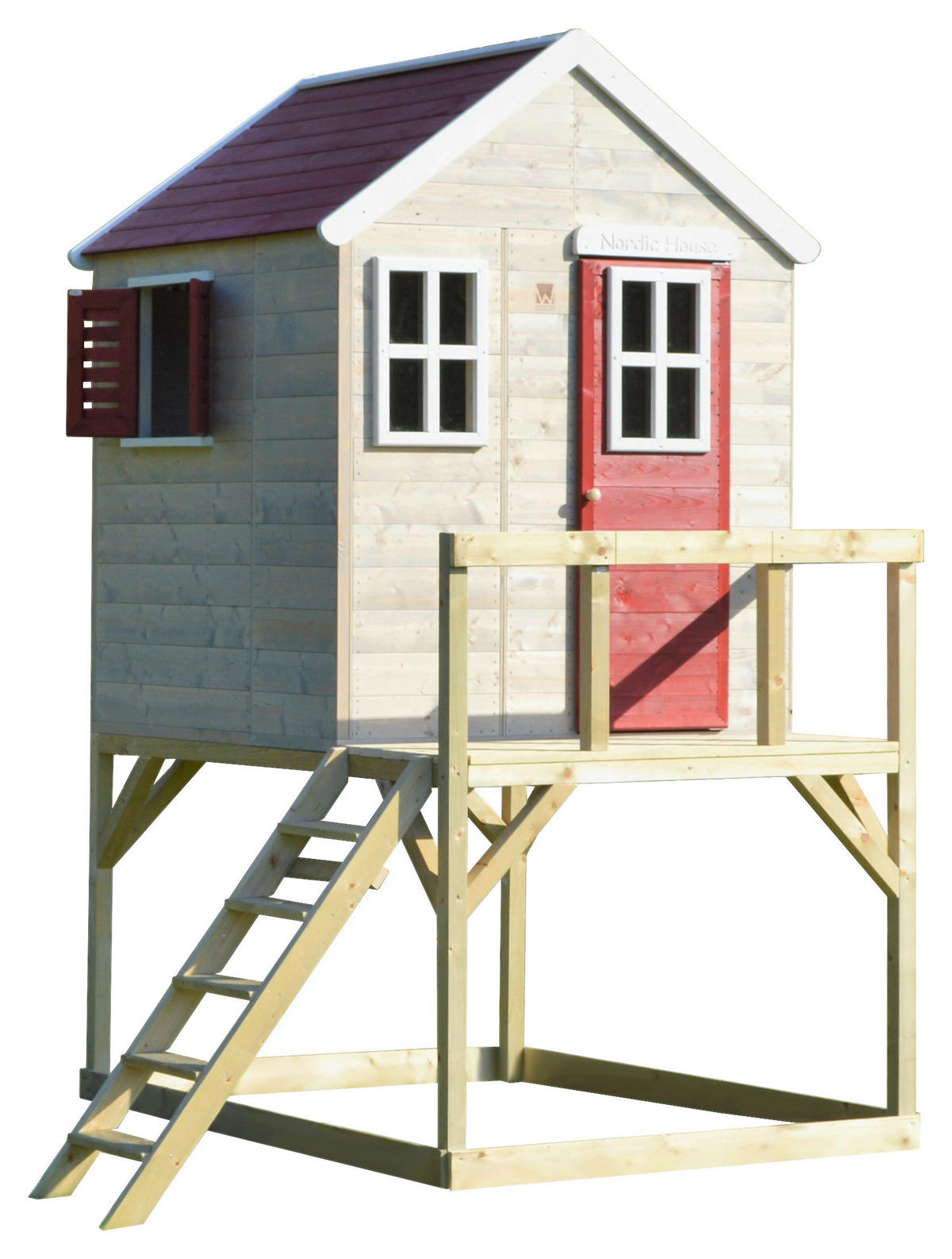 Wendi Toys Spielhaus Storch natur B/H/T: ca. 193x240x160 cm Storch - natur (193,00/240,00/160,00cm) - Wendi Toys