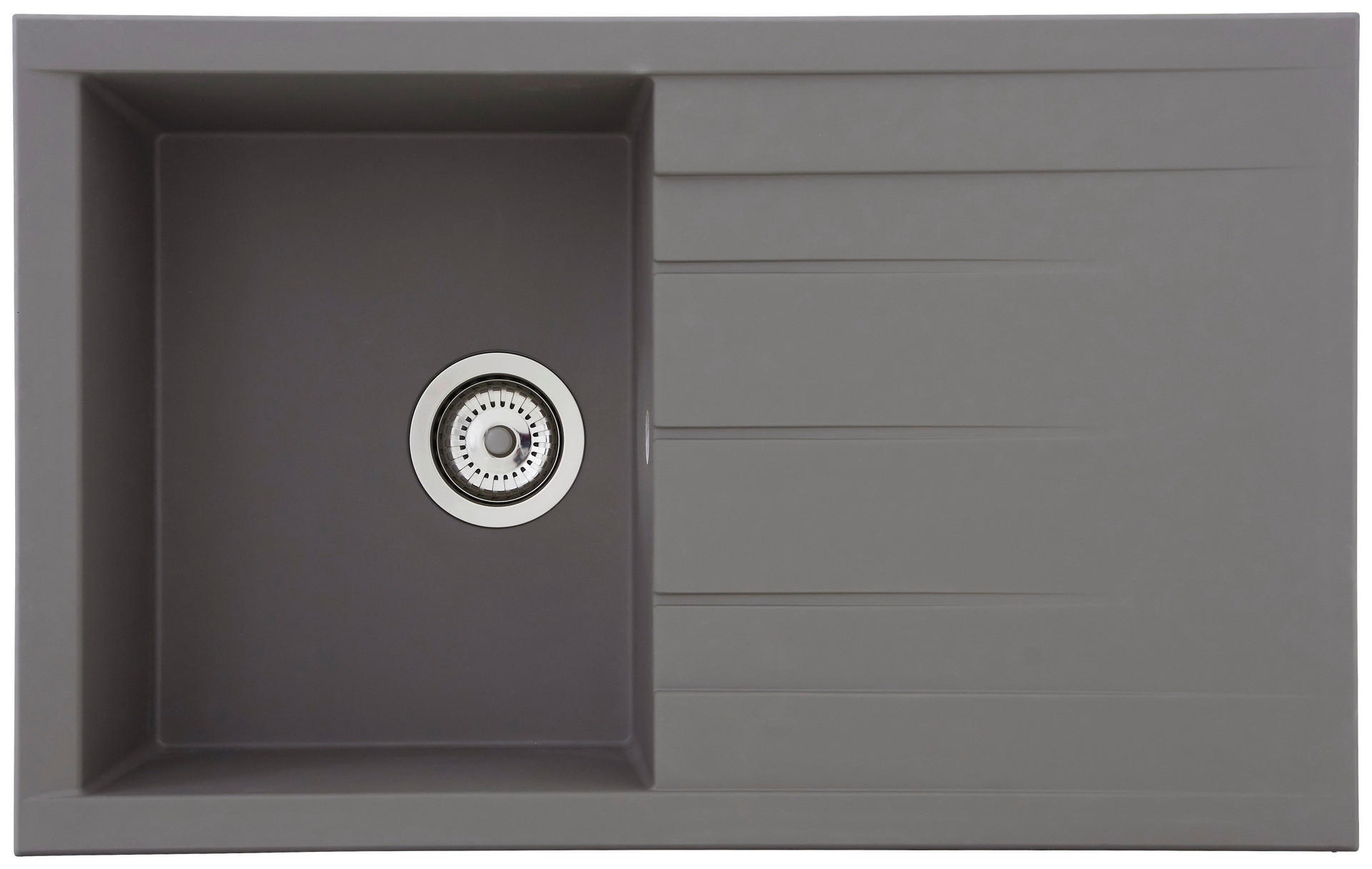 Respekta Einbauspüle Houston 80 x 50 G Beton grau Mineralite B/H/T: ca. 80x21x50 cm Houston 80 x 50 G - Beton/grau (80,00/21,00/50,00cm) - Respekta