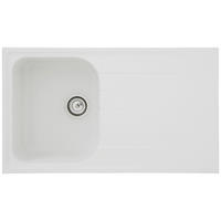 Respekta Einbauspüle Orlando 86 x 50 W weiß Granitverbundmaterial B/H/T: ca. 86x20,9x50 cm Orlando 86 x 50 W - weiß (86,00/20,90/50,00cm) - Respekta