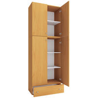 Büroschrank Lona buche Nachbildung weiß B/H/T: ca. 70x200x39 cm Lona - weiß/buche (70,00/200,00/39,00cm) - VCM Möbel