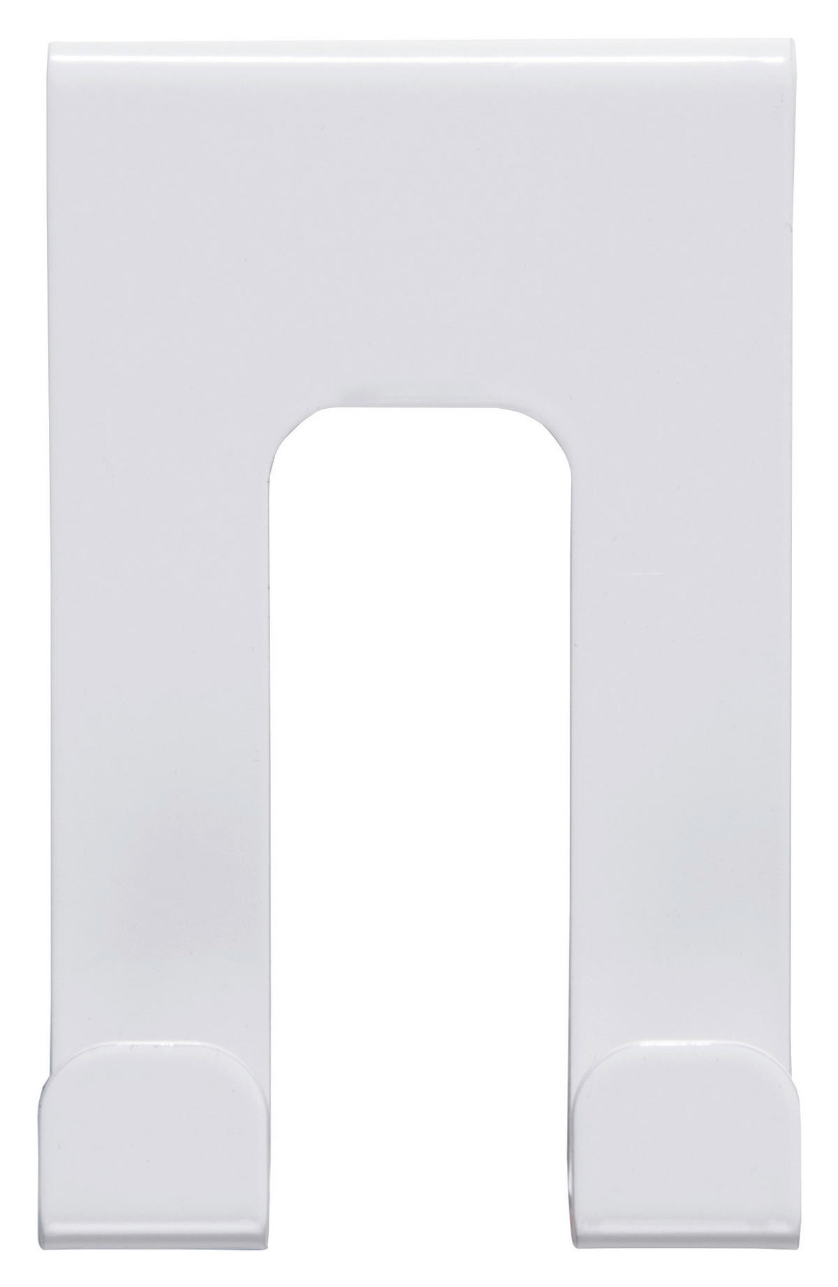 Türgarderobe Hook 2 weiß pulverbeschichtet Metall B/H/T: ca. 5,01x8x4,2 cm Hook 2 - weiß (5,01/8,00/4,20cm)