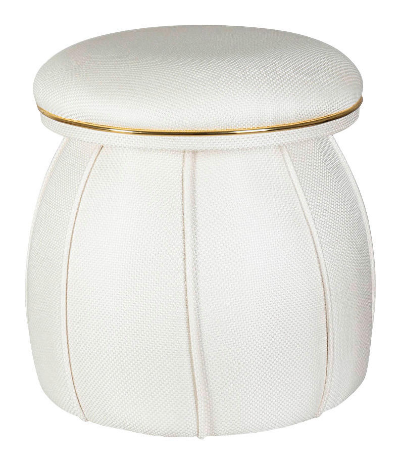 360 Living Hocker Corin 120 elfenbein gold H/D: ca. 51,5x51,5 cm Corin 120 - gold/elfenbein (51,50/51,50cm) - 360 Living