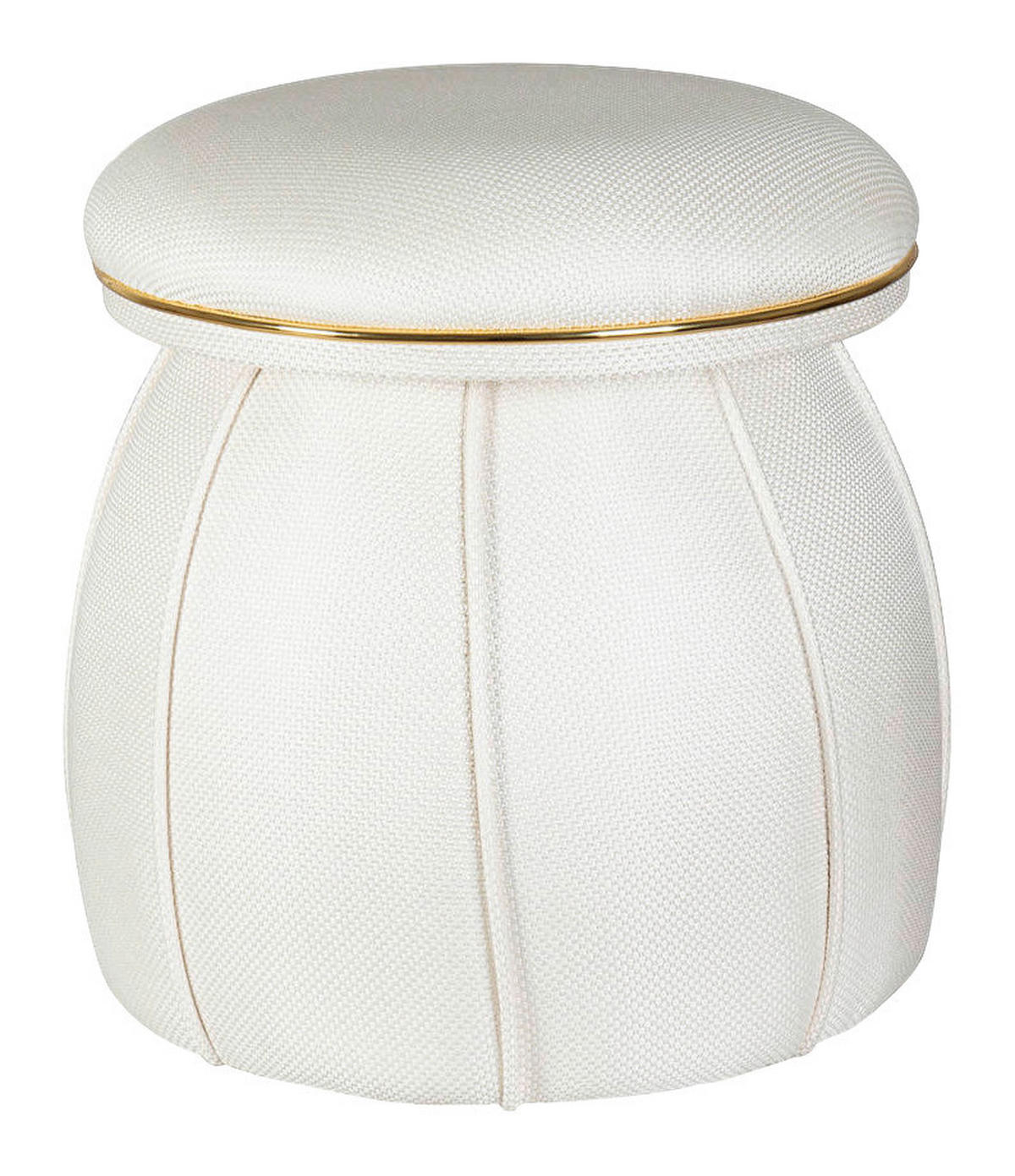 360 Living Hocker Corin 120 elfenbein gold H/D: ca. 51,5x51,5 cm Corin 120 - gold/elfenbein (51,50/51,50cm) - 360 Living