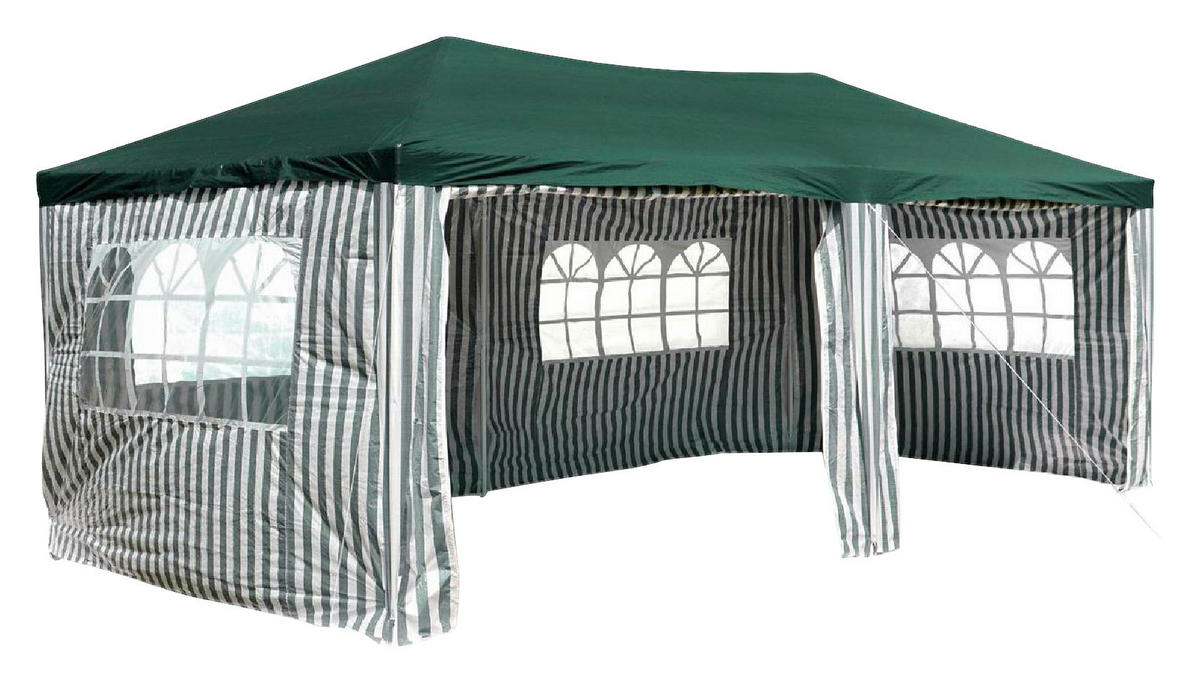 VCM Pavillon grün Polyester-Mischgewebe B/H/L: ca. 300x250x600 cm Pavillon - weiß/grün (600,00/300,00/250,00cm) - VCM
