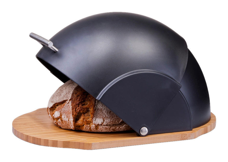 Zeller Brotkasten schwarz Kunststoff B/H/L: ca. 26x20,5x37 cm Brotkasten - natur/schwarz (37,00/26,00/20,50cm) - Zeller