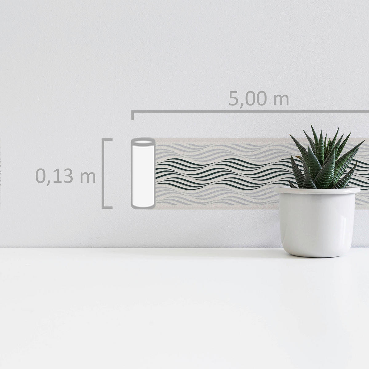 A.S.Creation Bordüre weiß B/H/D: ca. 13x500x8 cm Bordüre_selbstklebend - weiß (8,00/500,00cm) - A.S.Creation