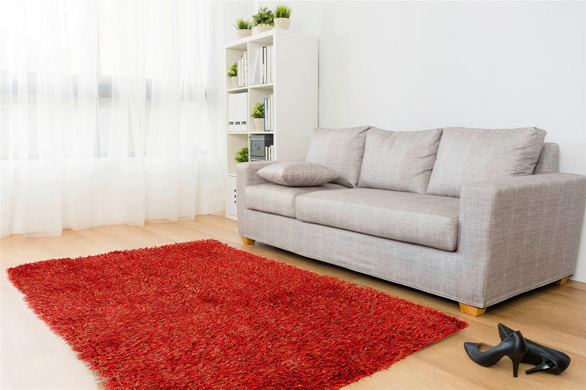 Arte Espina Hochflorteppich Beat 8102 Orange orange B/L: ca. 120x180 cm Beat 8102 Orange - orange (120,00/180,00cm) - Arte Espina