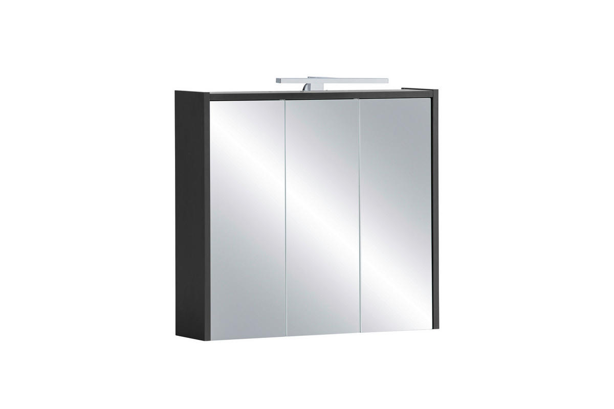 Spiegelschrank Sander anthrazit B/H/T: ca. 65x62,7x16 cm Sander - anthrazit (65,00/62,70/16,00cm) - Möbelpartner