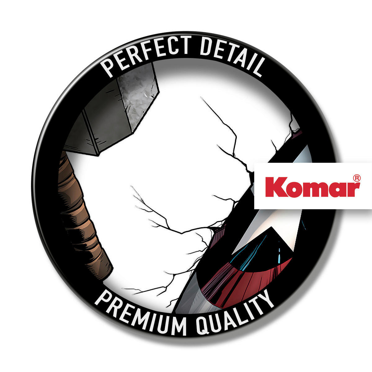 Komar Wandtattoo Avengers Hammer & Shield Disney Avengers Hammer & Shield B/L: ca. 100x70 cm Avengers Hammer & Shield - (100,00/70,00cm) - Komar