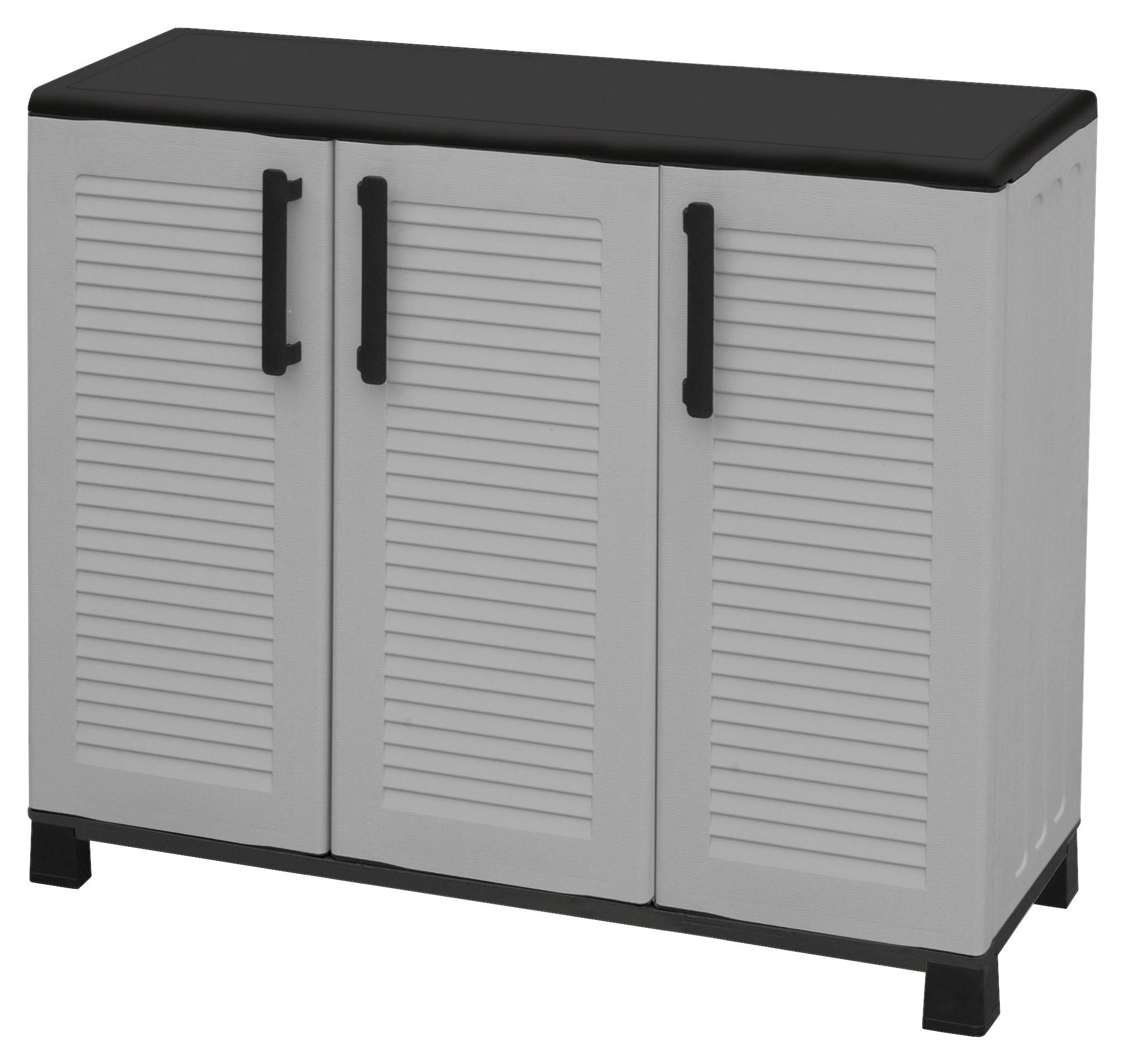 ArtPlast Kunststoffschrank Family niedrig grau Kunststoff B/H/T: ca. 102x84x37 cm Family niedrig - grau (102,00/84,00/37,00cm) - ArtPlast