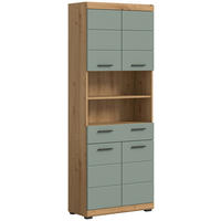 Badhochschrank Scout Eiche Artisan Nachbildung salbei Nachbildung B/H/T: ca. 74x191x31 cm Scout - Eiche/salbei (74,00/191,00/31,00cm) - xonox.home
