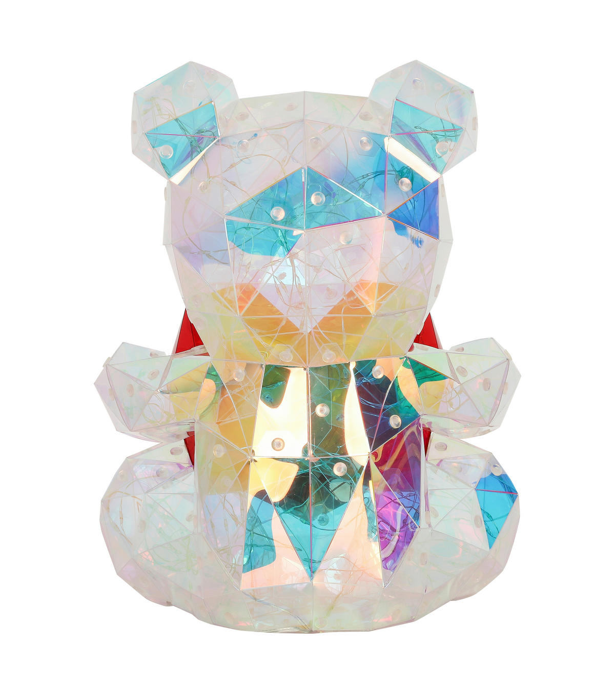 GLOBO LED-Dekoleuchte Brondar 28058 klar rot Kunststoff H: ca. 30 cm Brondar - klar/rot (30,00cm) - GLOBO