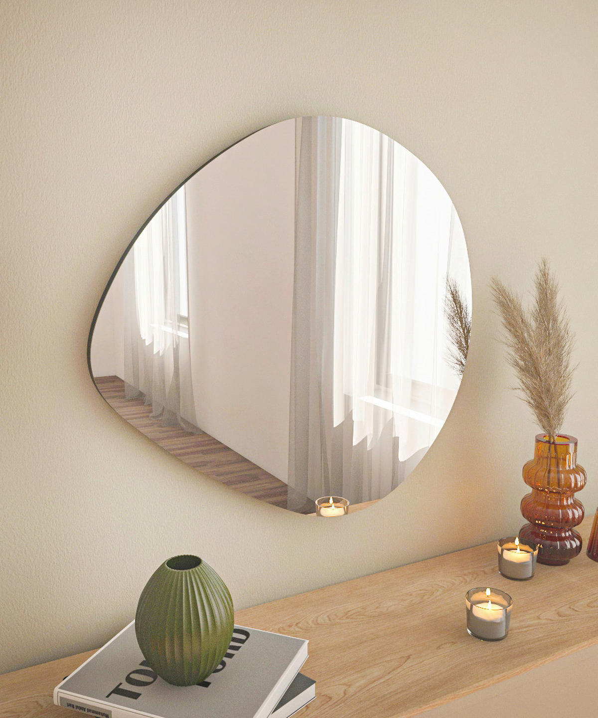 Wandspiegel Beso B/H/T: ca. 60x60x3,5 cm Beso - (60,00/60,00/3,50cm) - moebel17