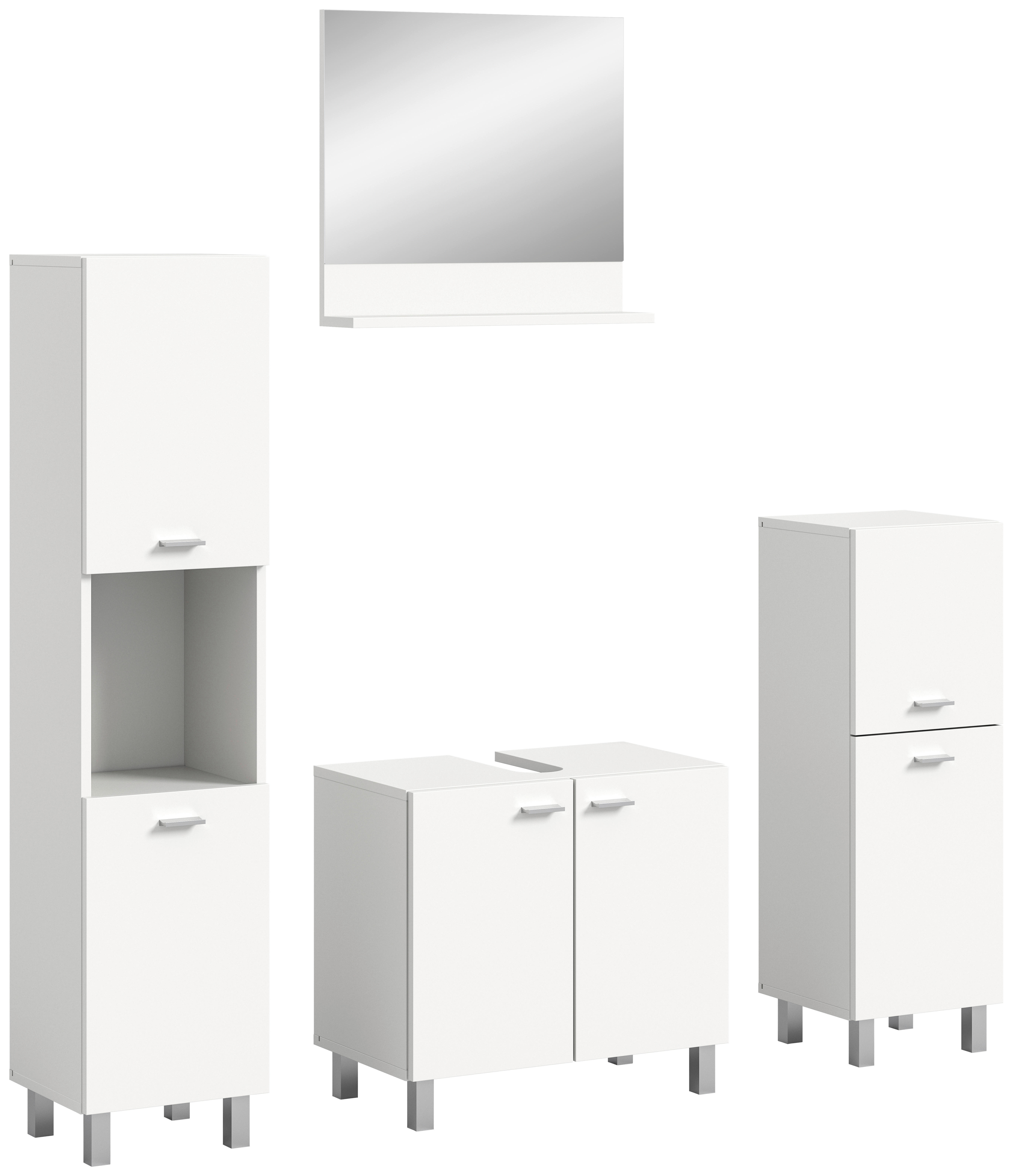 Badezimmer-Set BOSTON weiß B/H/T: ca. 137x186x33 cm BOSTON - weiß (137,00/186,00/33,00cm) - xonox.home