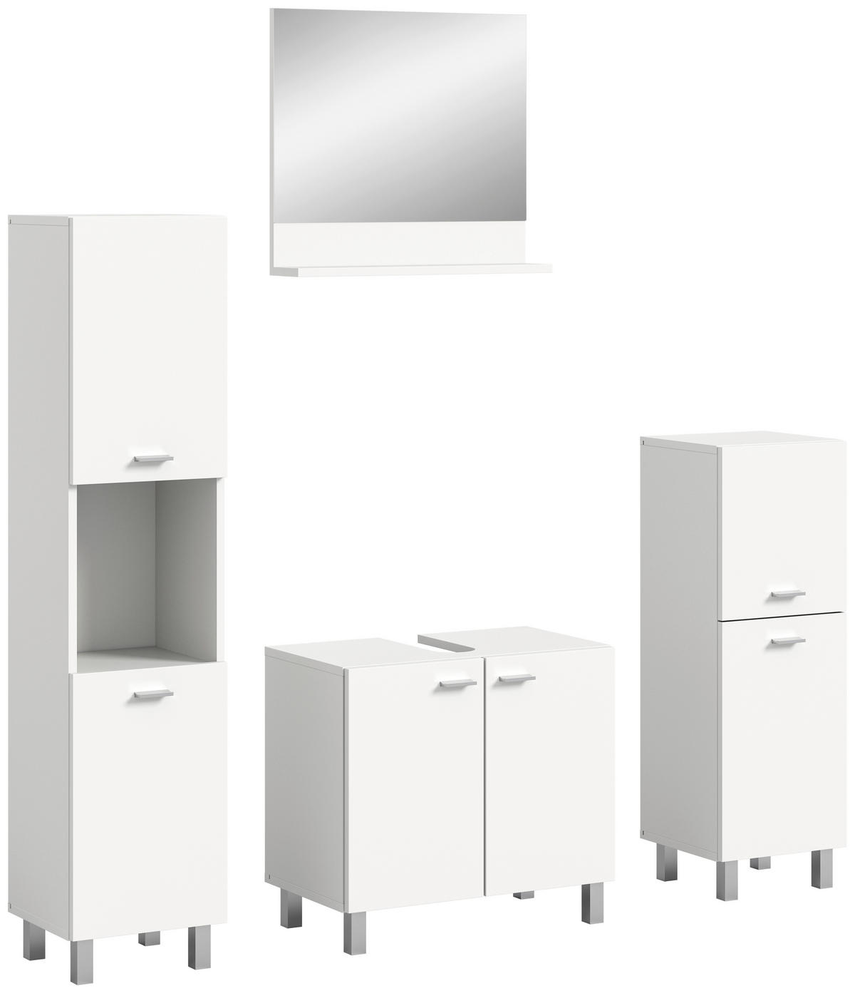 Badezimmer-Set BOSTON weiß B/H/T: ca. 137x186x33 cm BOSTON - weiß (137,00/186,00/33,00cm) - xonox.home