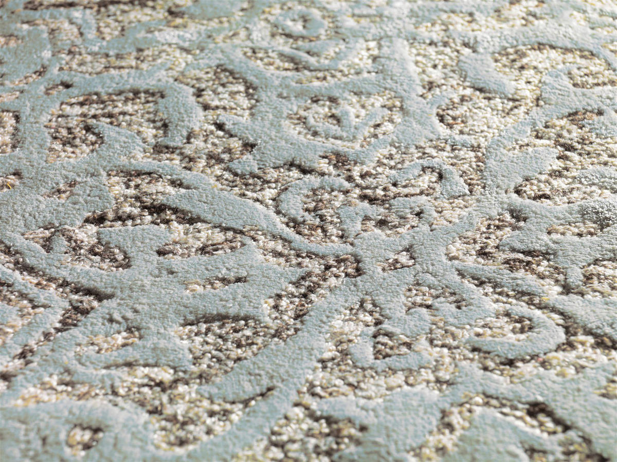 Arte Espina Kurzflorteppich Damast 8067 grau B/L: ca. 120x180 cm Damast 8067 - mint/grau (120,00/180,00cm) - Arte Espina