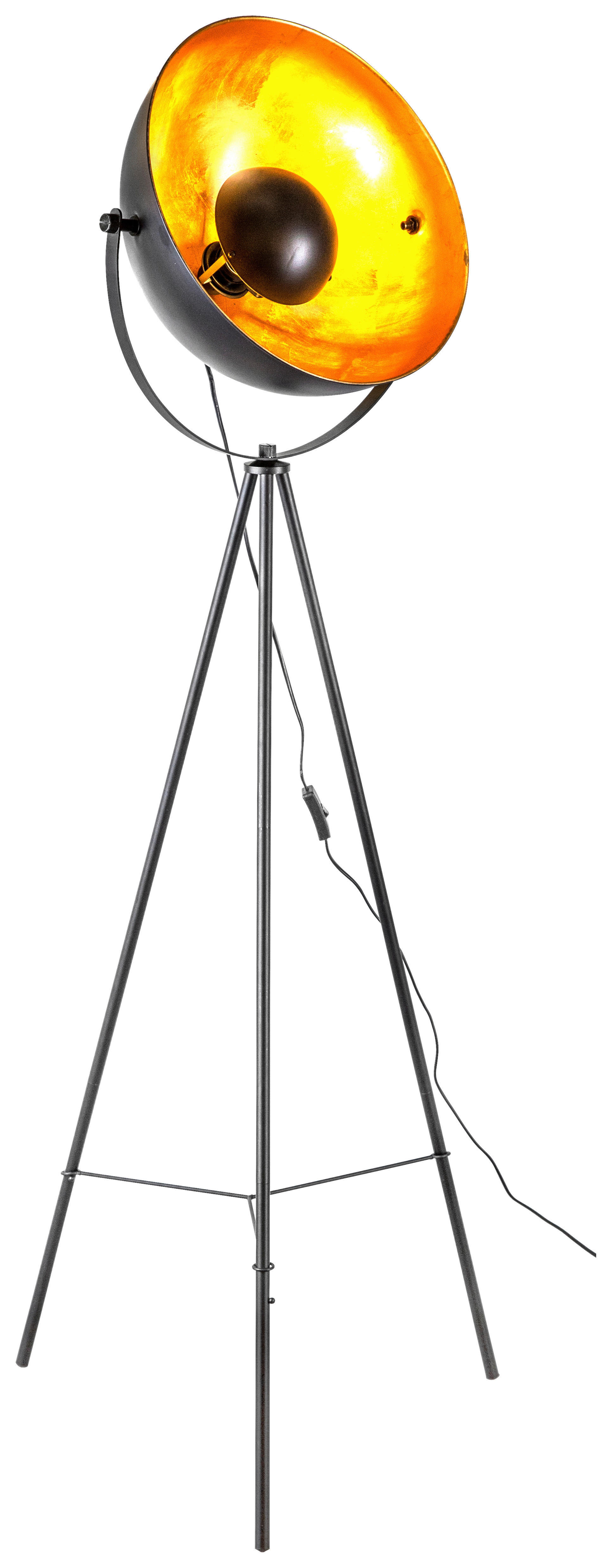 Nowa Stehleuchte 45150145 schwarz gold Metall H/D: ca. 153,5x4,5 cm E27 1 Brennstellen TIMO - gold/schwarz (4,50/153,50cm) - Nowa