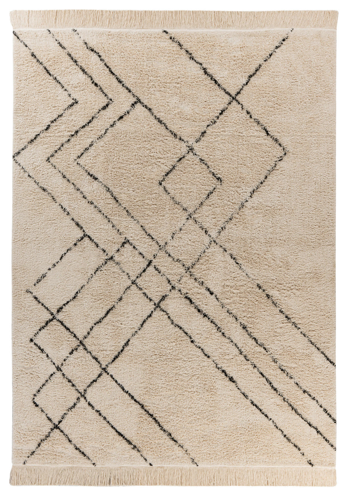 360Living Teppich Mylen creme B/L: ca. 200x290 cm Mylen - creme/schwarz (200,00/290,00cm) - 360Living