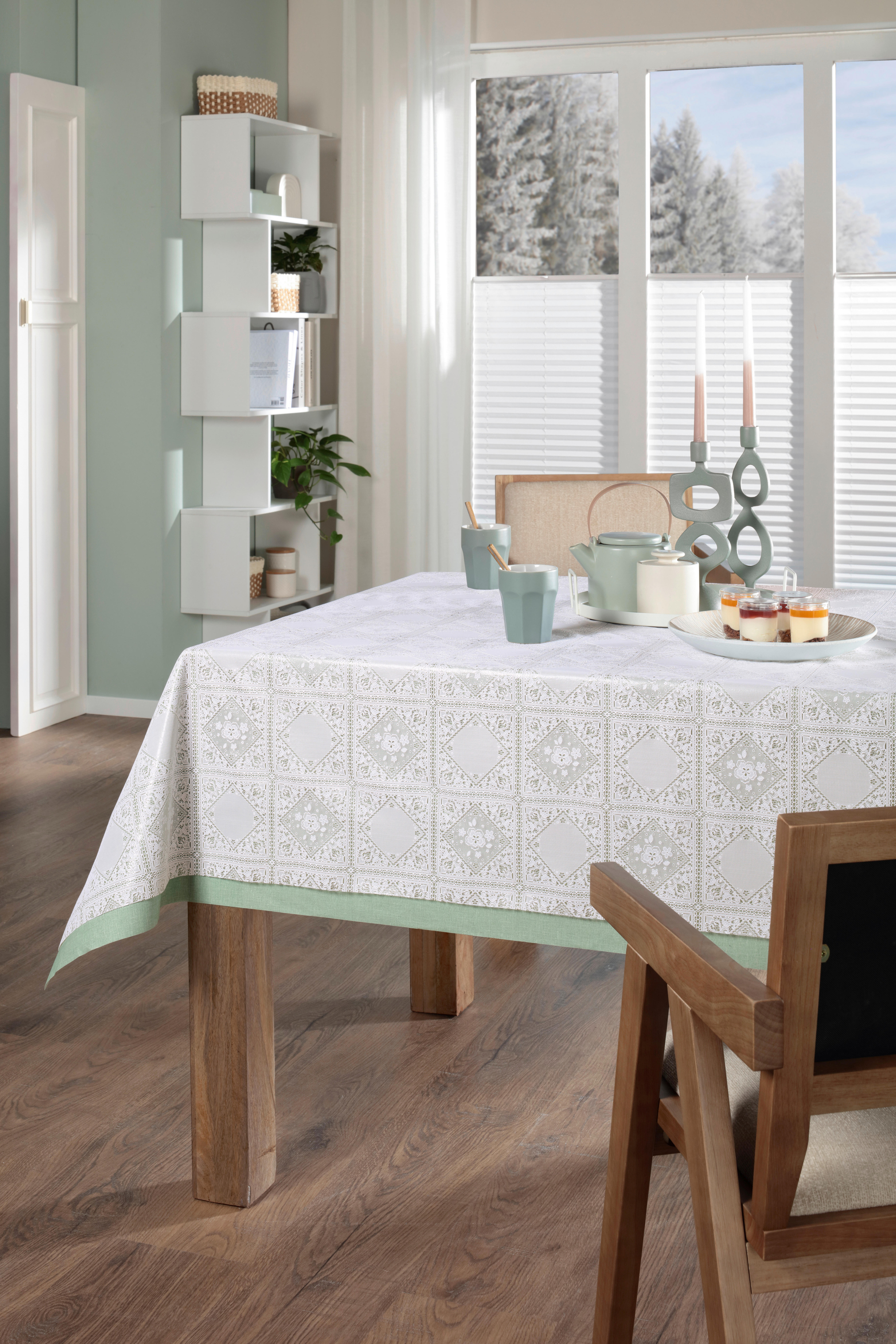 Milano Abwaschbarer Tischbelag Vintage weiß B: ca. 140 cm Vintage - weiß (140,00cm) - Milano