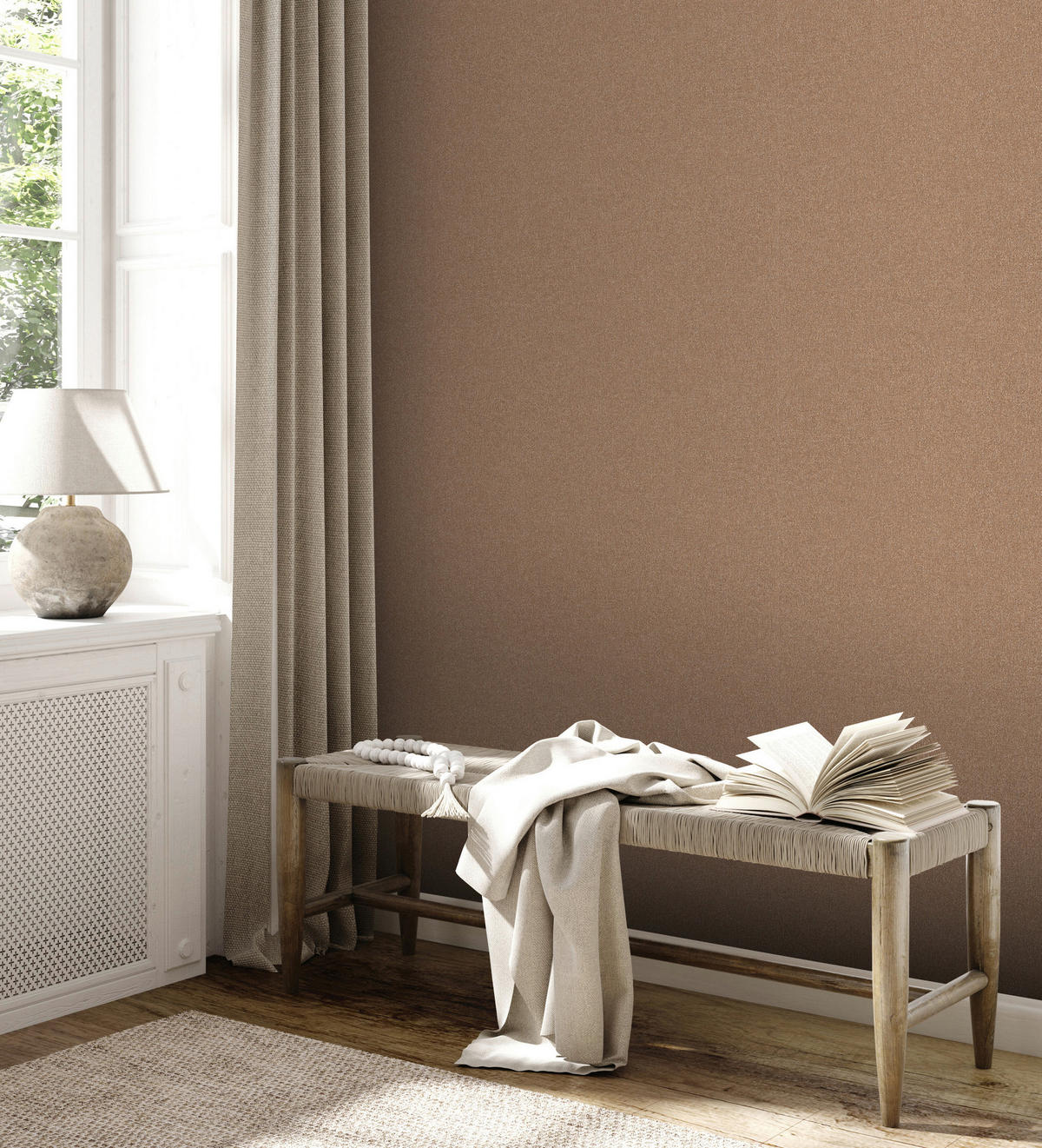A.S.Creation Vliestapete Terra Uni braun B/L: ca. 53x1005 cm Terra - braun (53,00/1005,00cm) - A.S.Creation