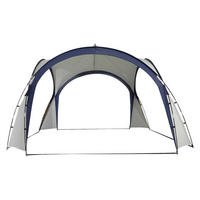 Outsunny Gartenpavillon Gartenpavillon - blau/grau (350,00/350,00/230,00cm) - Outsunny