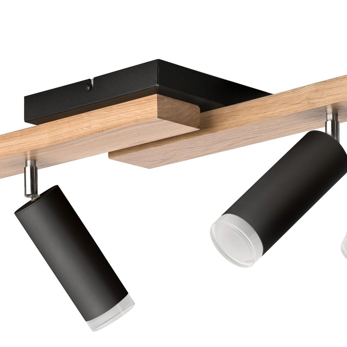 Lamkur Deckenleuchte schwarz Holz B/H/L: ca. 20x23,5x84 cm 5 Brennstellen MATTE - schwarz (84,00/20,00/23,50cm) - Lamkur