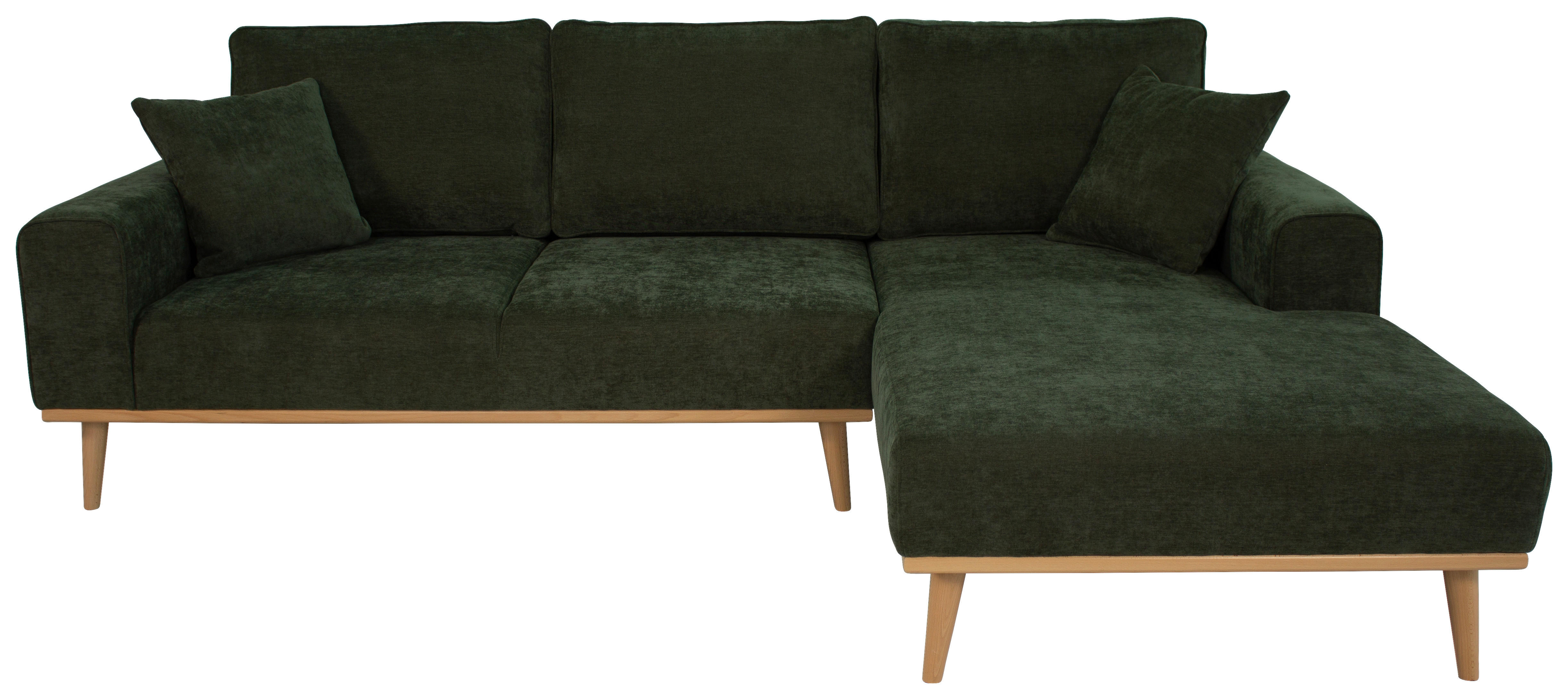 Polsterecke Wood grün Microfaser B/H/T: ca. 259x90x191 cm Wood - Eiche/grün (259,00/90,00/191,00cm)
