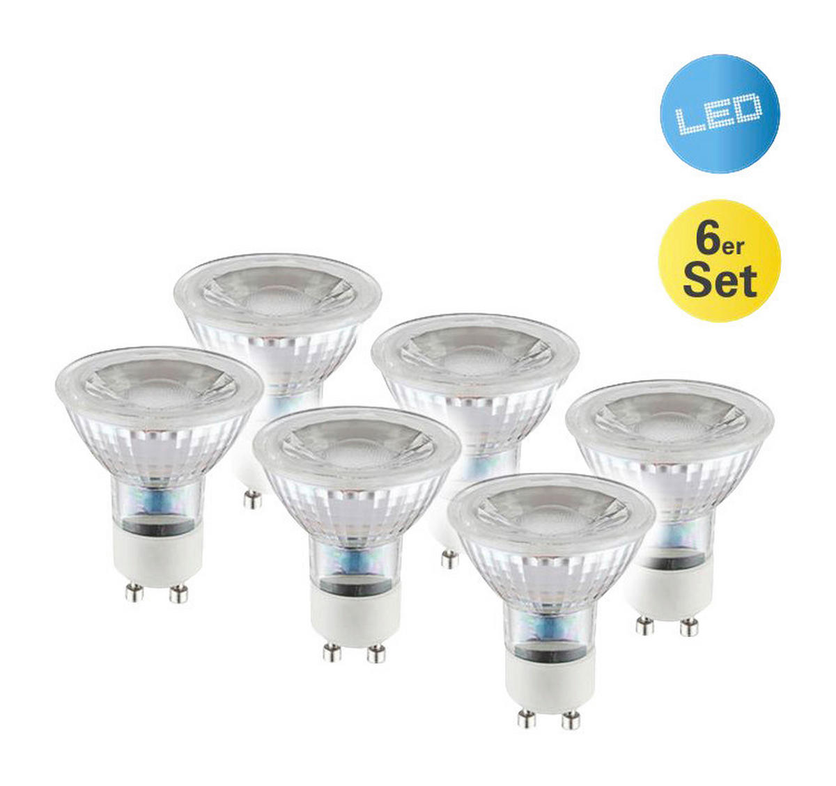 Näve Leuchten LED-Reflektorlampe NV4106406 6er Pack GU10 Marla - (5,00/5,30cm) - Näve Leuchten