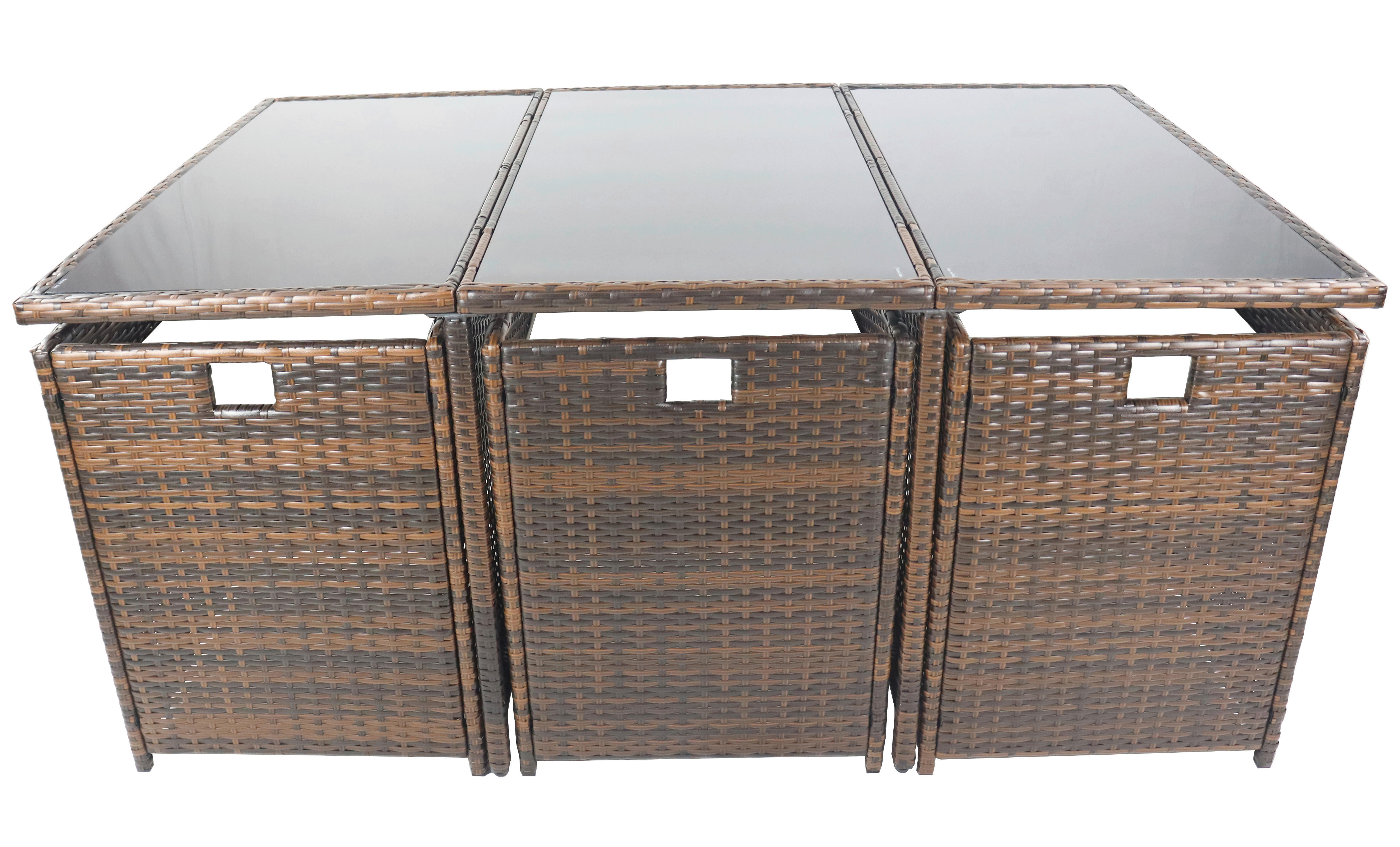 VCM Gartensitzgruppe Raloso braun Glas B/H/L: ca. 170x74x110 cm Raloso - braun (110,00/170,00/74,00cm) - VCM