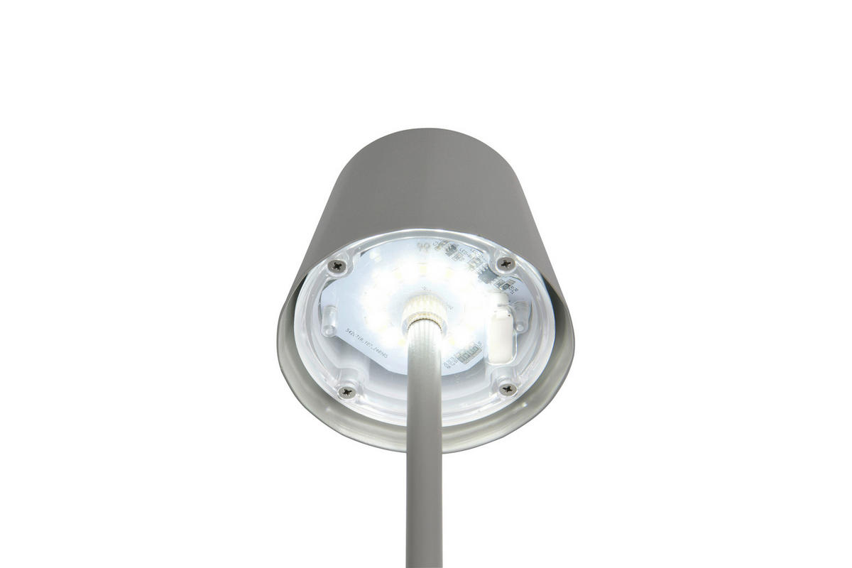 Reality LED Tischleuchte DIAZ grau Metall H: ca. 21 cm 1 Brennstellen Diaz - grau (21,00cm) - Reality