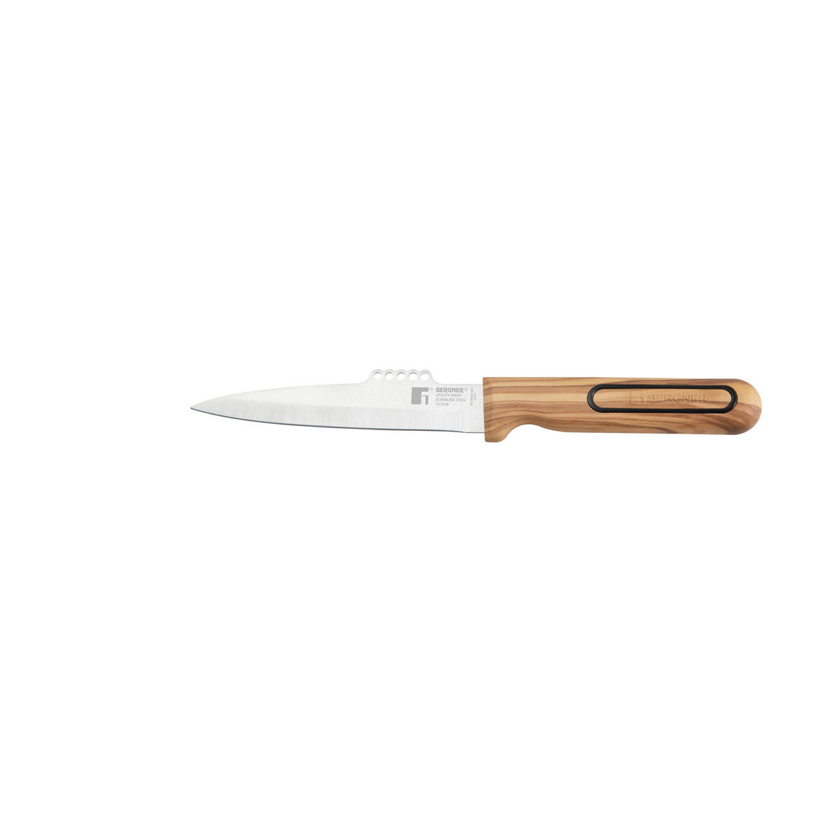 BERGNER Multifunktionsmesser-Set CHARCOAL silber Edelstahl 3 tlg. CHARCOAL - silber (37,00/15,50/3,00cm) - BERGNER