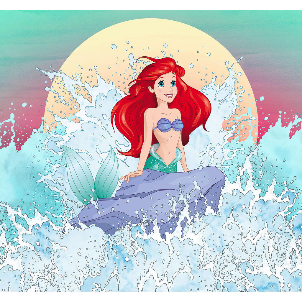 Komar Fototapete Ariel Rise, glatt, bedruckt, Comic, Retro, mehrfarbig, BxH: 300x280 cm, glatt, bedruckt