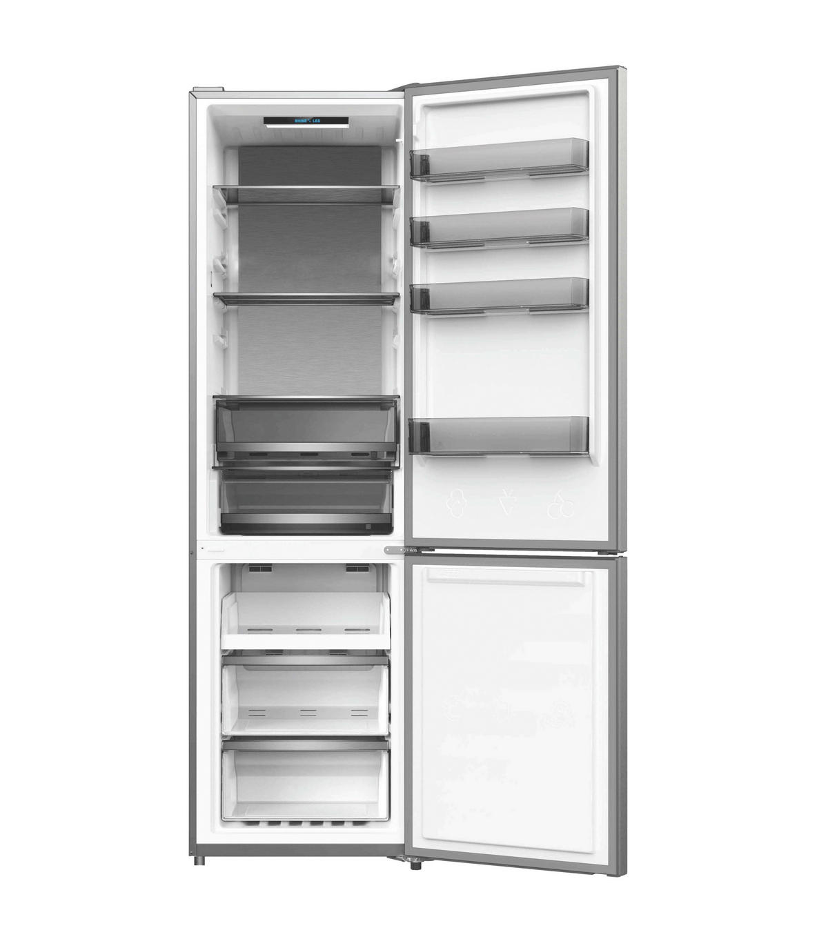 POCOline Kühl-/Gefrierkombination KGK200-405AIXDNF Inox B/H/T: ca. 59,5x200x66 cm Kühl-Gefrierkombi KGK200-405AIXDNF - Inox (59,50/200,00/66,00cm) - POCOline