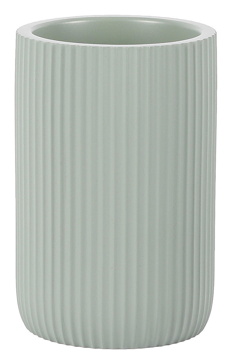 Zahnputzbecher grün Polyresin B/L: ca. 11,7x7,5 cm Zahnputzbecher_Samos grün - grün (11,70/7,50cm)