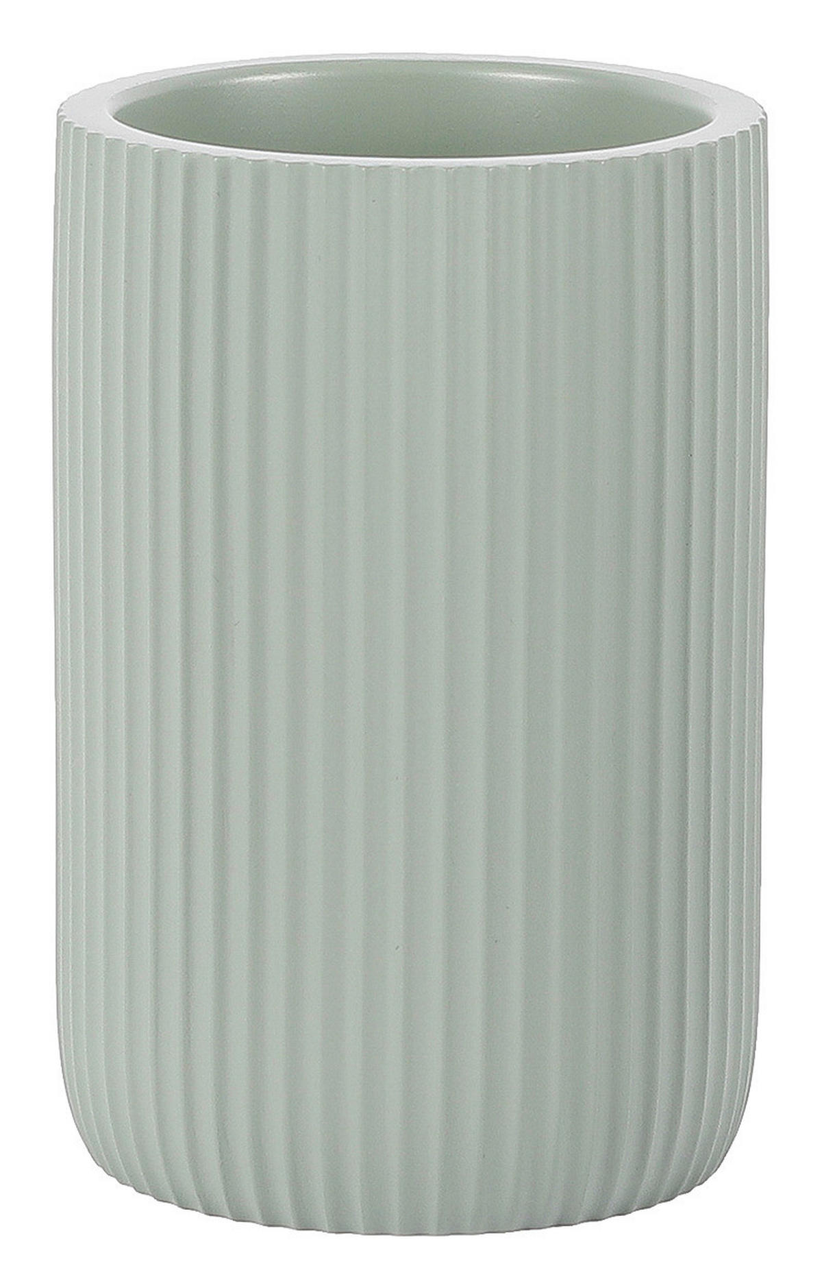 Zahnputzbecher grün Polyresin B/L: ca. 11,7x7,5 cm Zahnputzbecher_Samos grün - grün (11,70/7,50cm)