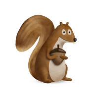 Komar Poster Cute Animal Squirrel Cute Animal Squirrel - (40,00/50,00cm) - Komar