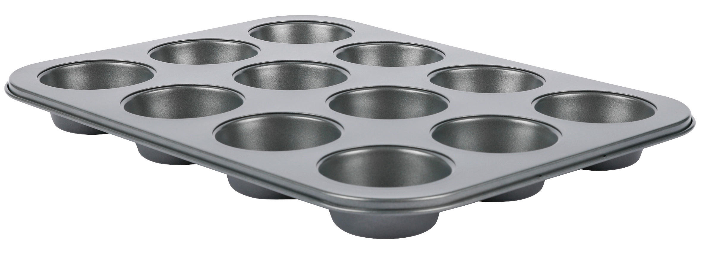 Muffin-Backform grau Stahlblech Muffin-Backform_12er - grau