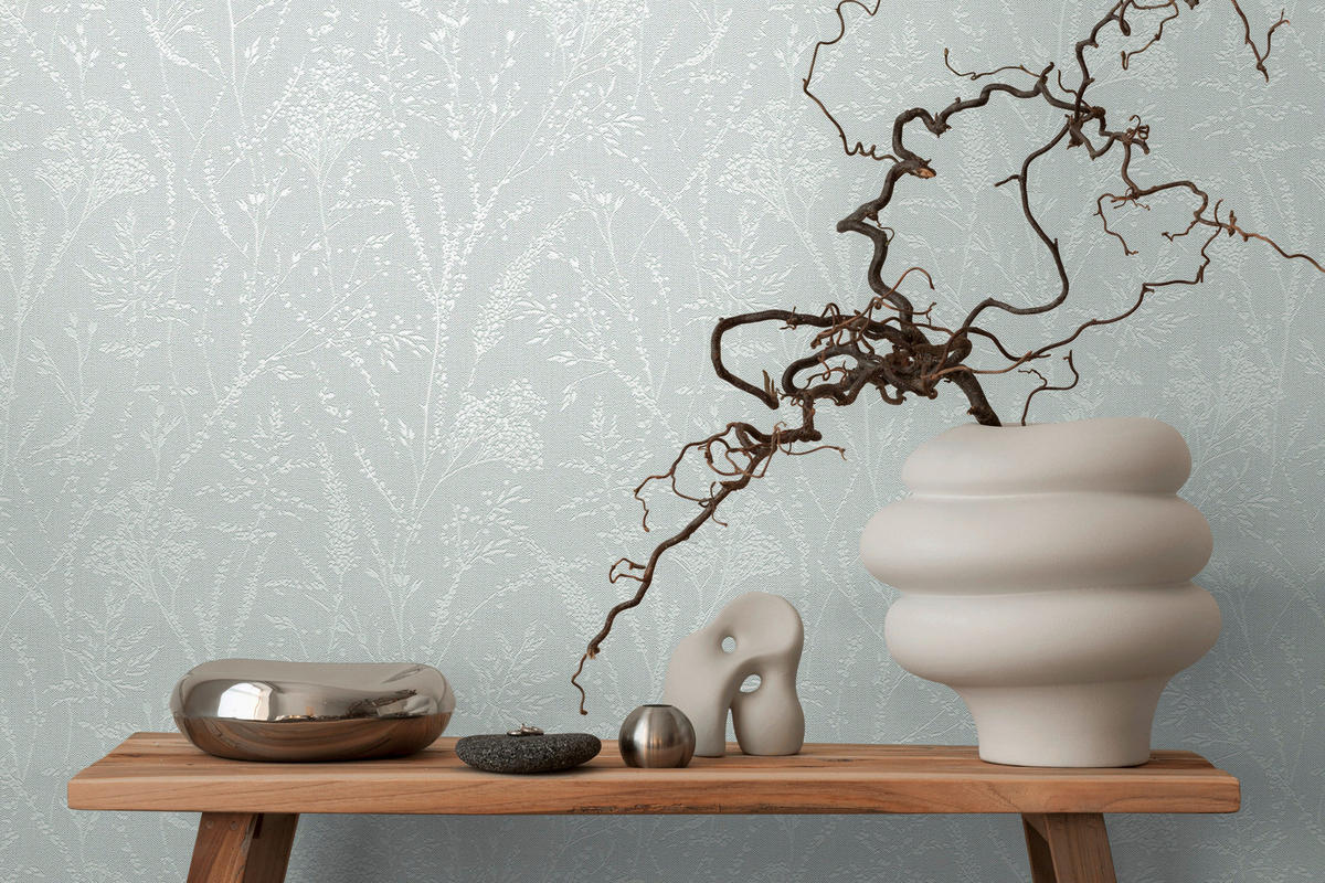 A.S.Creation Vliestapete weiß hellgrün B/H/D: ca. 53x1005x9,2 cm Vliestapete - weiß/hellgrün (9,20/1005,00cm) - A.S.Creation