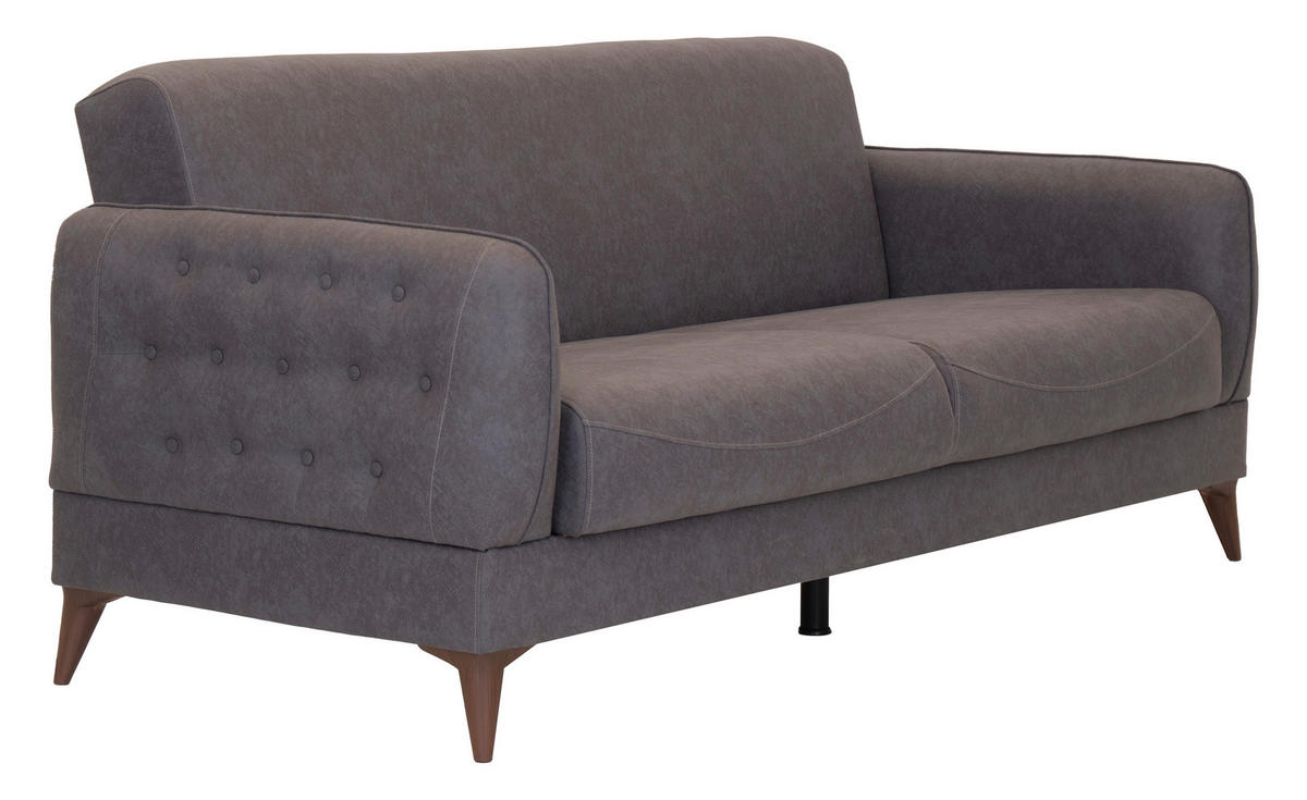 Sofa 3-2-1 Mislina blaugrau Microfaser Mislina - braun/blaugrau