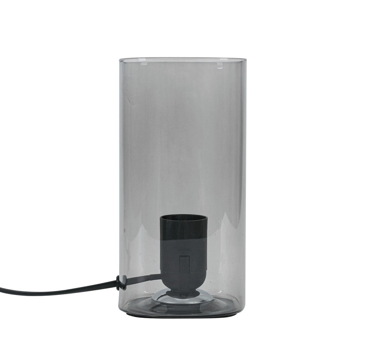 Nolo Tischleuchte Paige Rauch Glas B/H/L: ca. 9,5x20x9,5 cm E27 1 Brennstellen Paige - Rauch (9,50/9,50/20,00cm) - Nolo