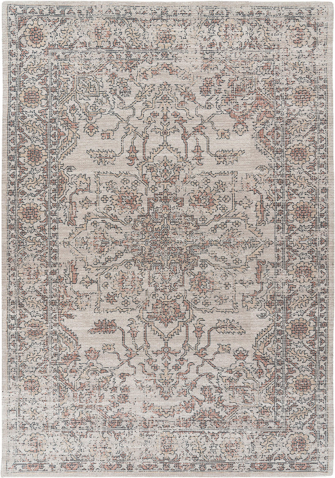 Kayoom Flachflorteppich Perry 325 beige B/L: ca. 80x150 cm Perry 325 - beige (80,00/150,00cm) - Kayoom