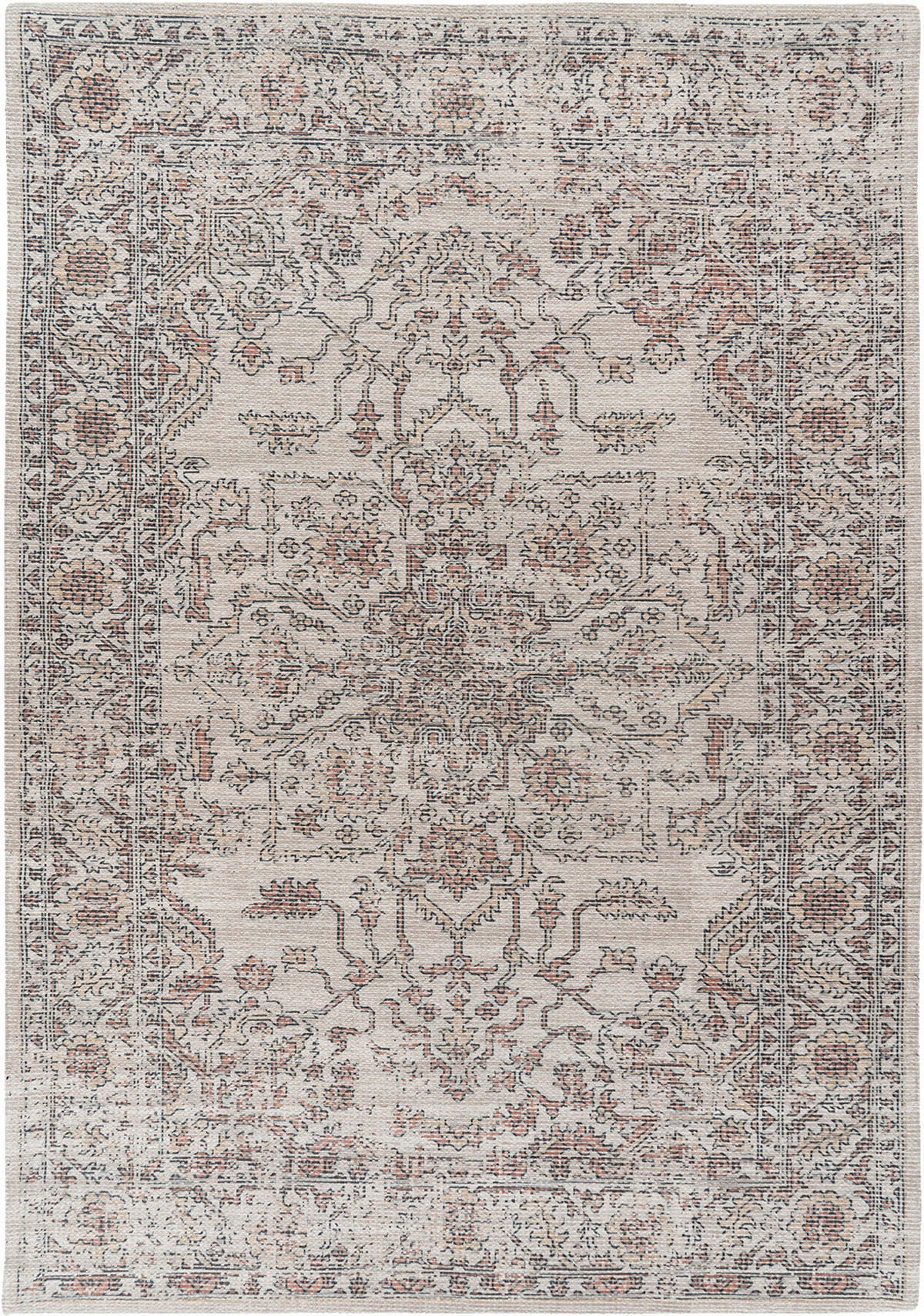 Kayoom Flachflorteppich Perry 325 beige B/L: ca. 80x150 cm Perry 325 - beige (80,00/150,00cm) - Kayoom