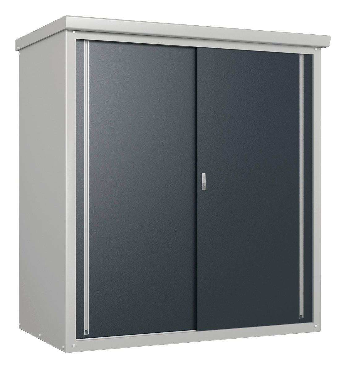 Trimetals Gartenschrank Guardian anthrazit Metall B/H/T: ca. 172x187x90 cm