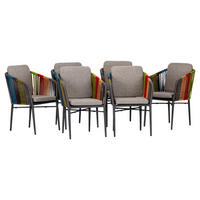 Acamp Gartenstuhl-Set Manhattan Colour anthrazit Aluminium B/H/T: ca. 61x61x81 cm Manhattan Colour - anthrazit/multicolor (61,00/61,00/81,00cm) - Acamp